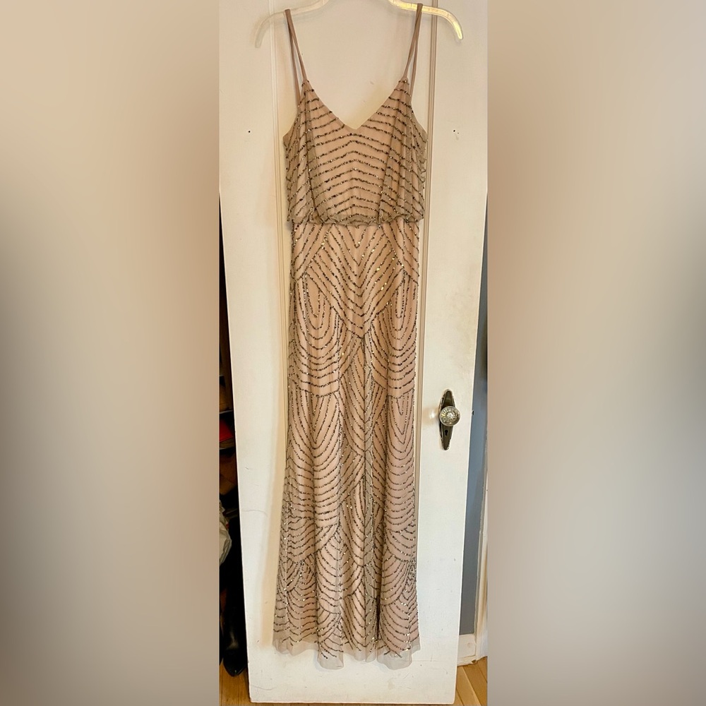 Adrianna Papell | Art Deco | Long Formal | Beaded Gown | Size US 4 (worn once)